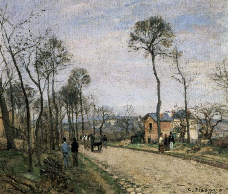 Camile Pissarro The Road from Louveciennes France oil painting art